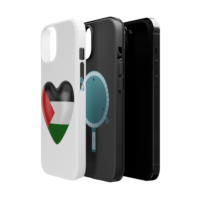 MagSafe Tough Cases with Palestinian flag in heart shape