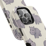 Cute Tiny Hippo Magnetic Impact-Resistant Phone Case