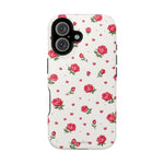 Rose Pattern Impact-Resistant iPhone Case | MagSafe