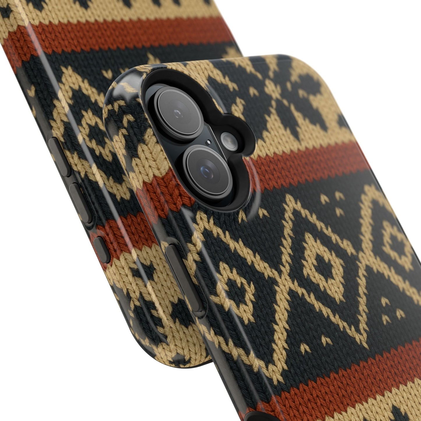 Nordic Knit Pattern MagSafe Impact-Resistant iPhone Case