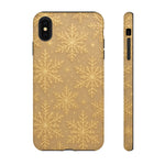 Golden Snowflake Holiday iPhone Case - Shamo's