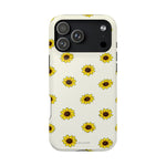 Sunflower Pattern Magnetic Impact-Resistant iPhone Case MagSafe Compatible