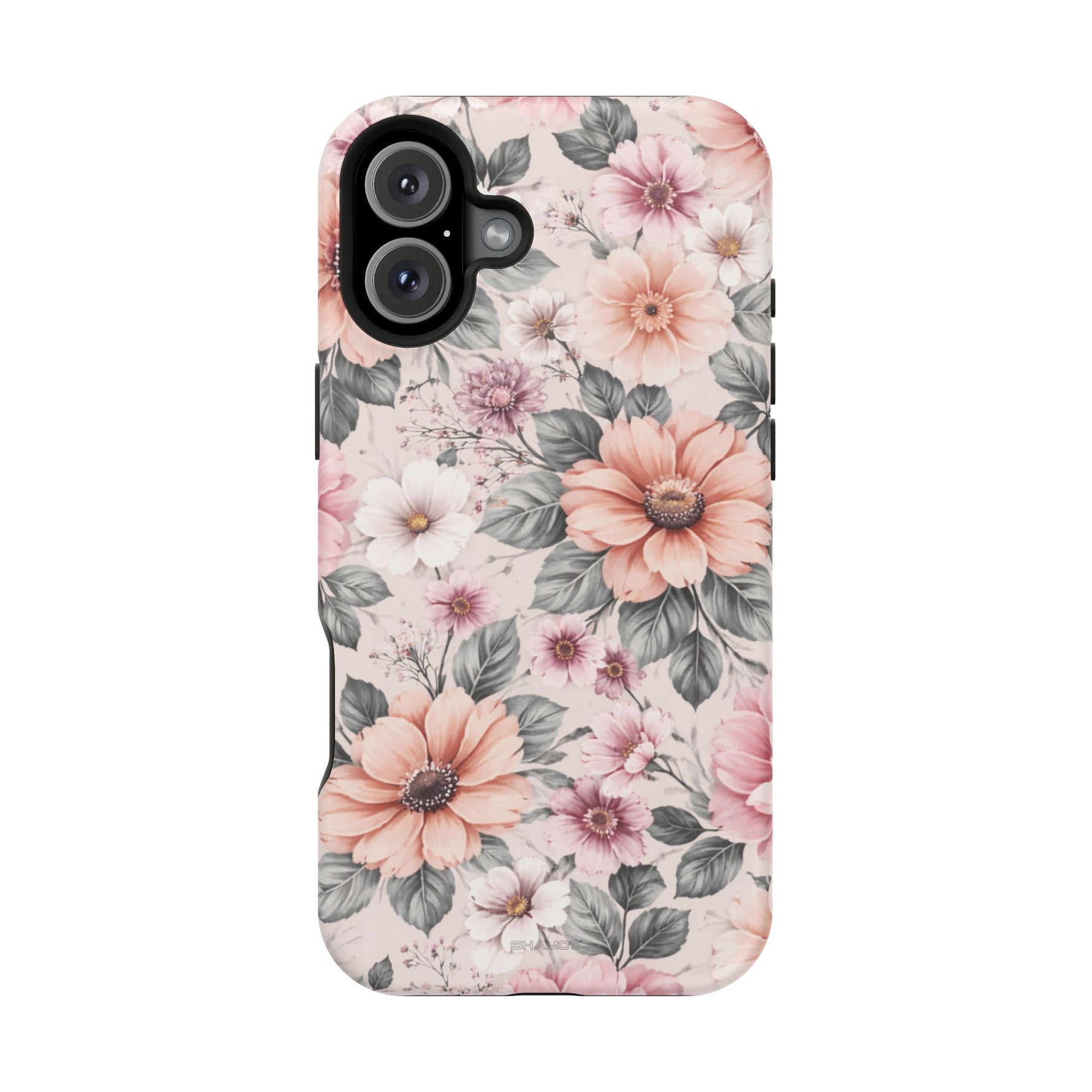 Floral Impact-Resistant Magnetic Phone Case