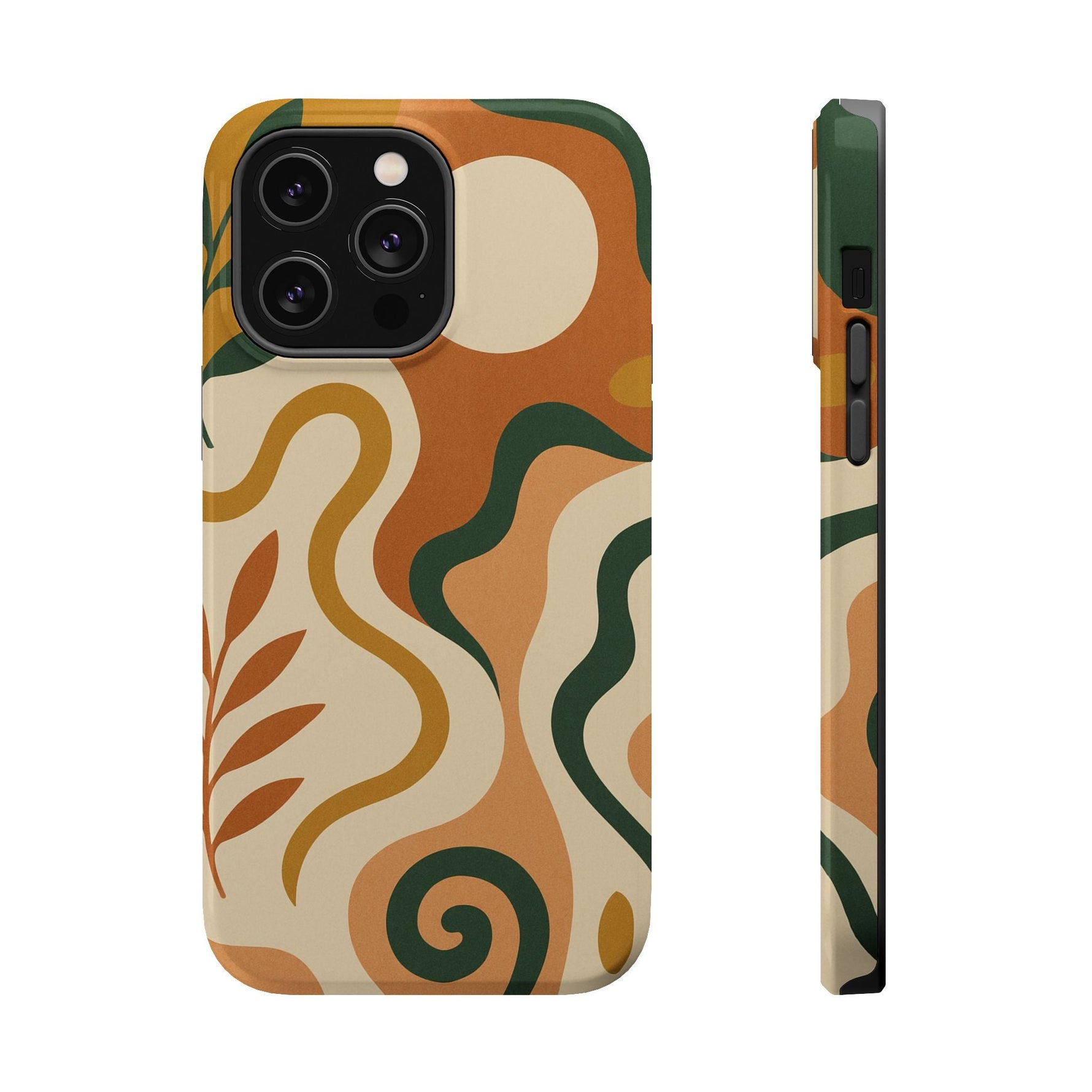 Abstract Earth-Tone Impact iPhone Case — MagSafe  Shamo's iPhone 14 Pro Max / Glossy