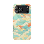 Ocean Wave Tough Phone Case — Pastel Retro Surf Pattern  Shamo's iPhone 17 Pro Max