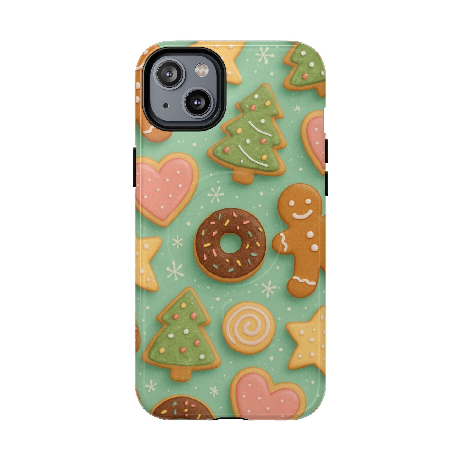 Holiday Cookie Pattern iPhone Case — MagSafe compatible  Shamo's iPhone 14 Plus / Glossy