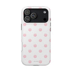 Pink Polka Dot Impact-Resistant Phone Case | MagSafe