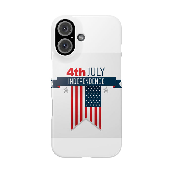 Slim Phone Cases with 4th of July writitng