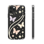 Butterfly Pearl Impact-Resistant Clear iPhone Case - Shamo's