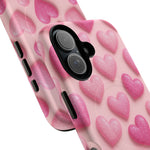 Barbiecore Glitter Hearts iPhone Case | MagSafe - Shamo's