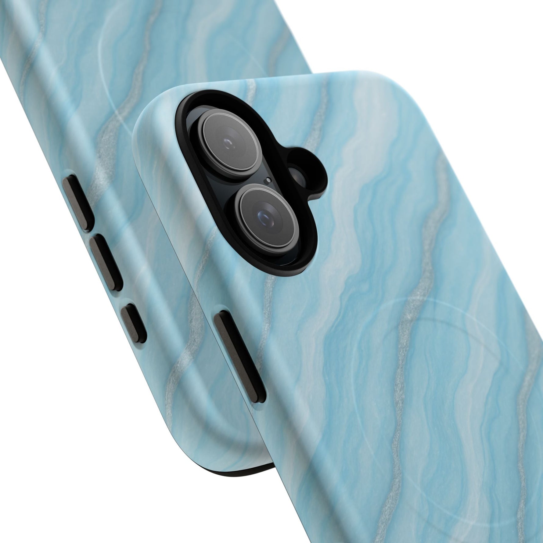 Sky Blue Marble iPhone Case with MagSafe  Shamo's