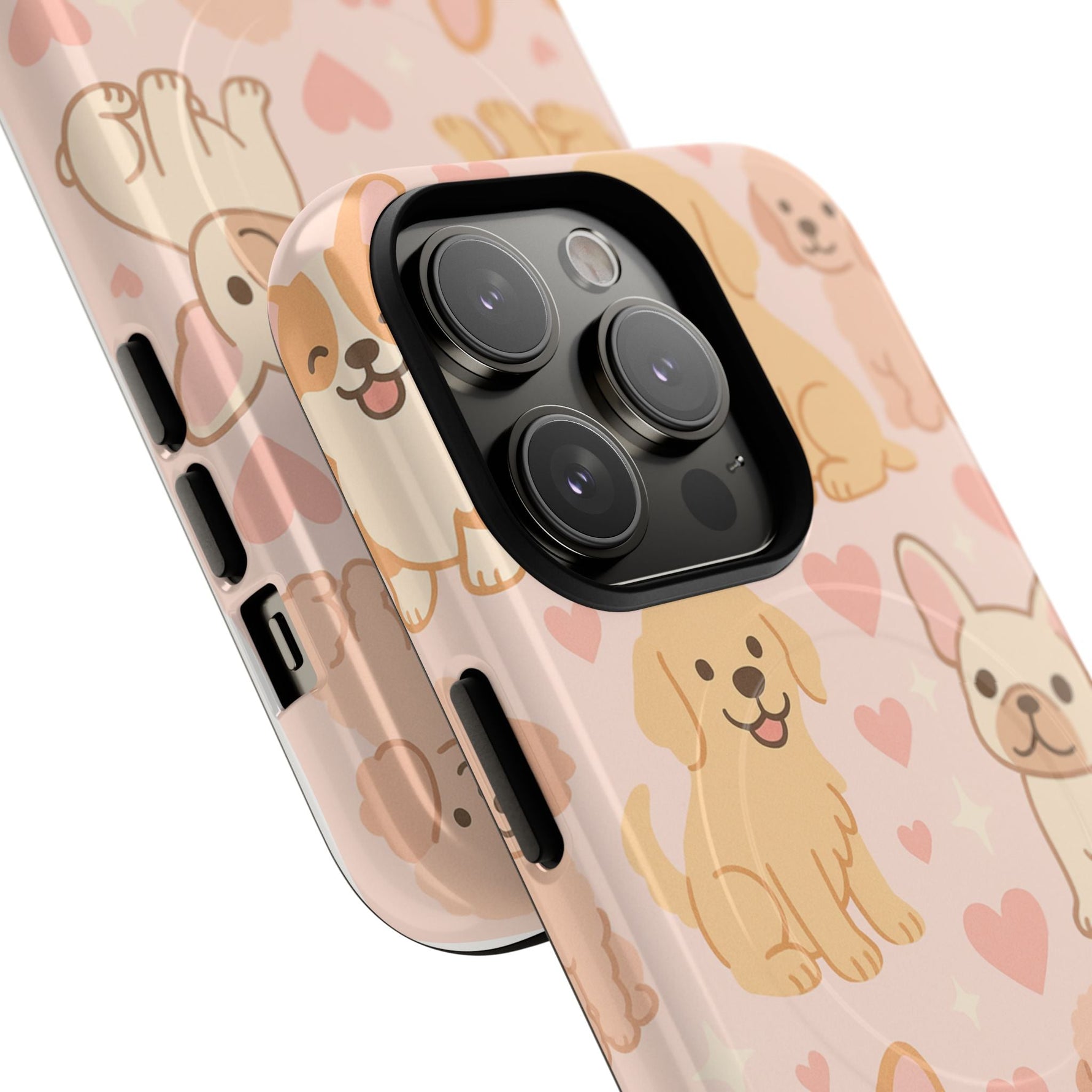 Puppies & Hearts iPhone Case compatible with MagSafe  Shamo's