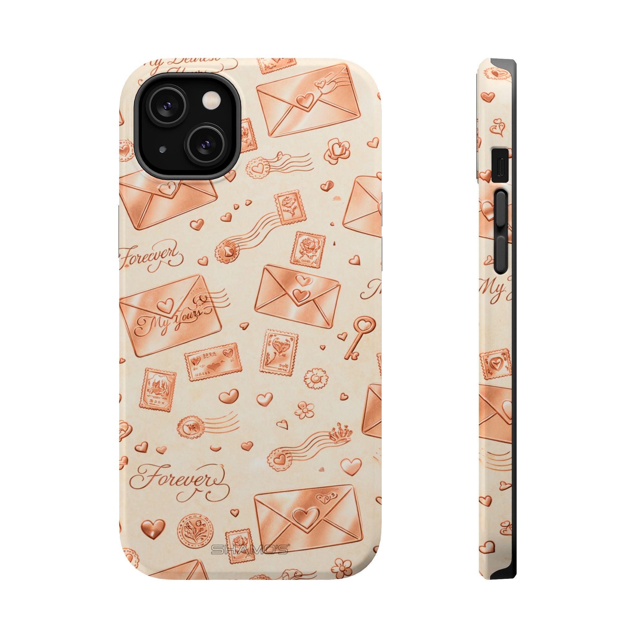 Vintage Love Letter iPhone Case — MagSafe Compatible, Impact-Resistant & Shockproof - iPhone 14 Plus / Glossy - Shamo's
