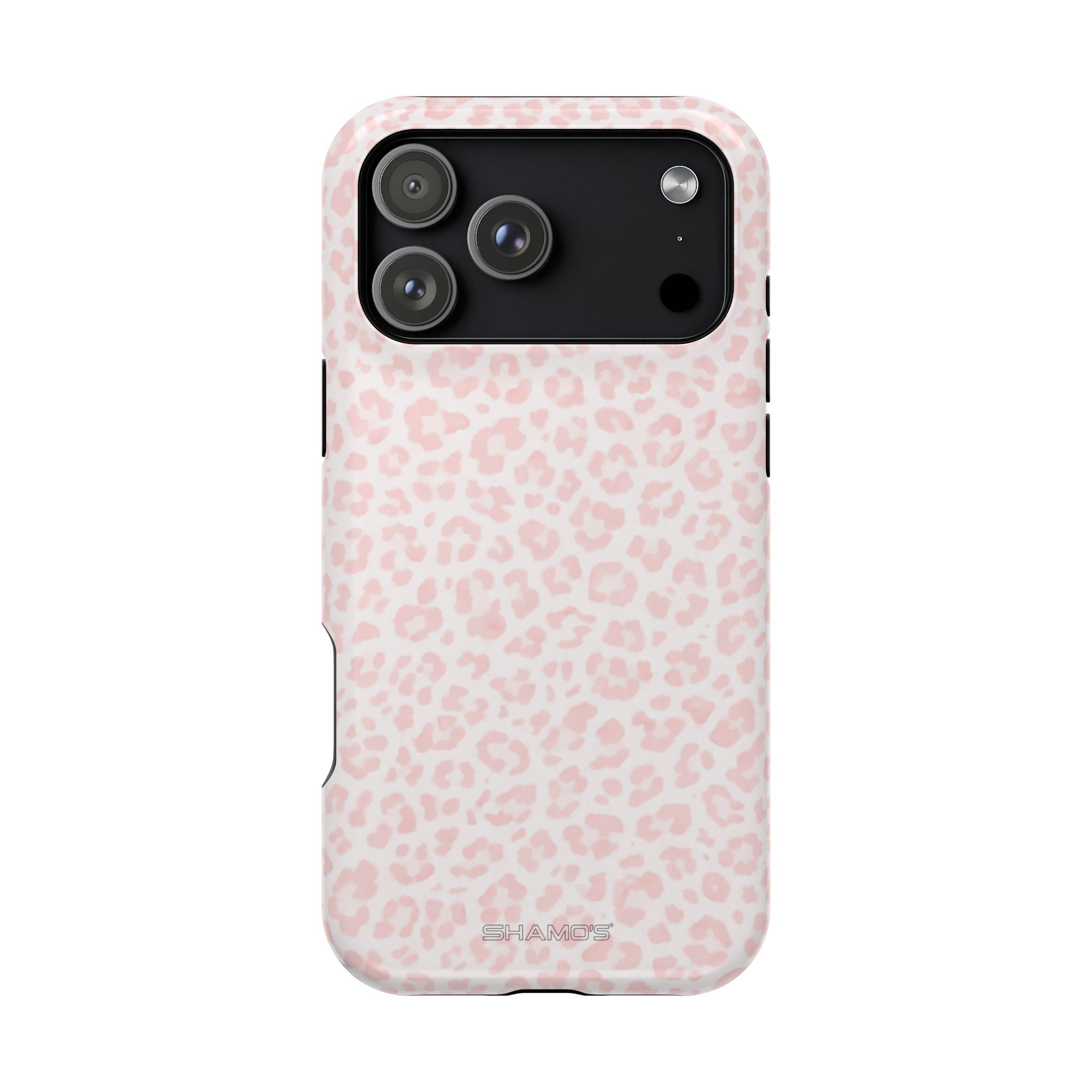 Stoßfeste iPhone-Hülle mit pinkfarbenem Leopardenmuster | MagSafe