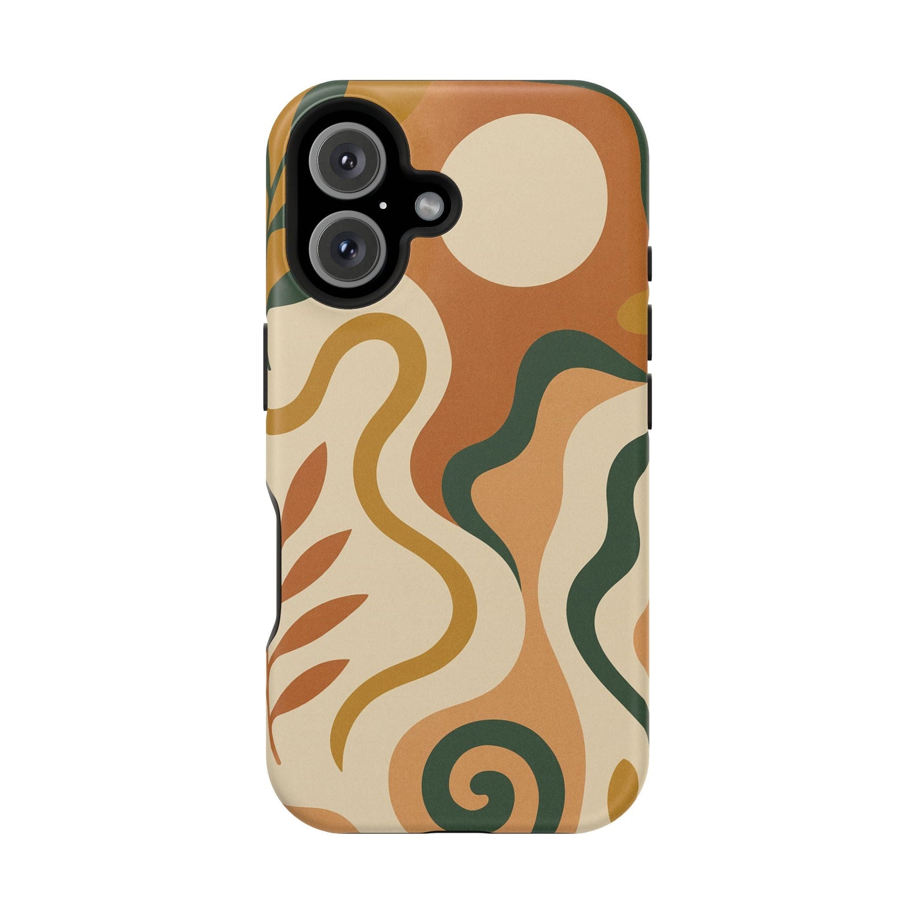 Abstract Earth-Tone Impact iPhone Case — MagSafe  Shamo's iPhone 16 / Matte
