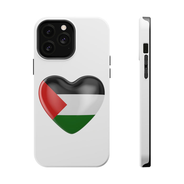 MagSafe Tough Cases with Palestinian flag in heart shape