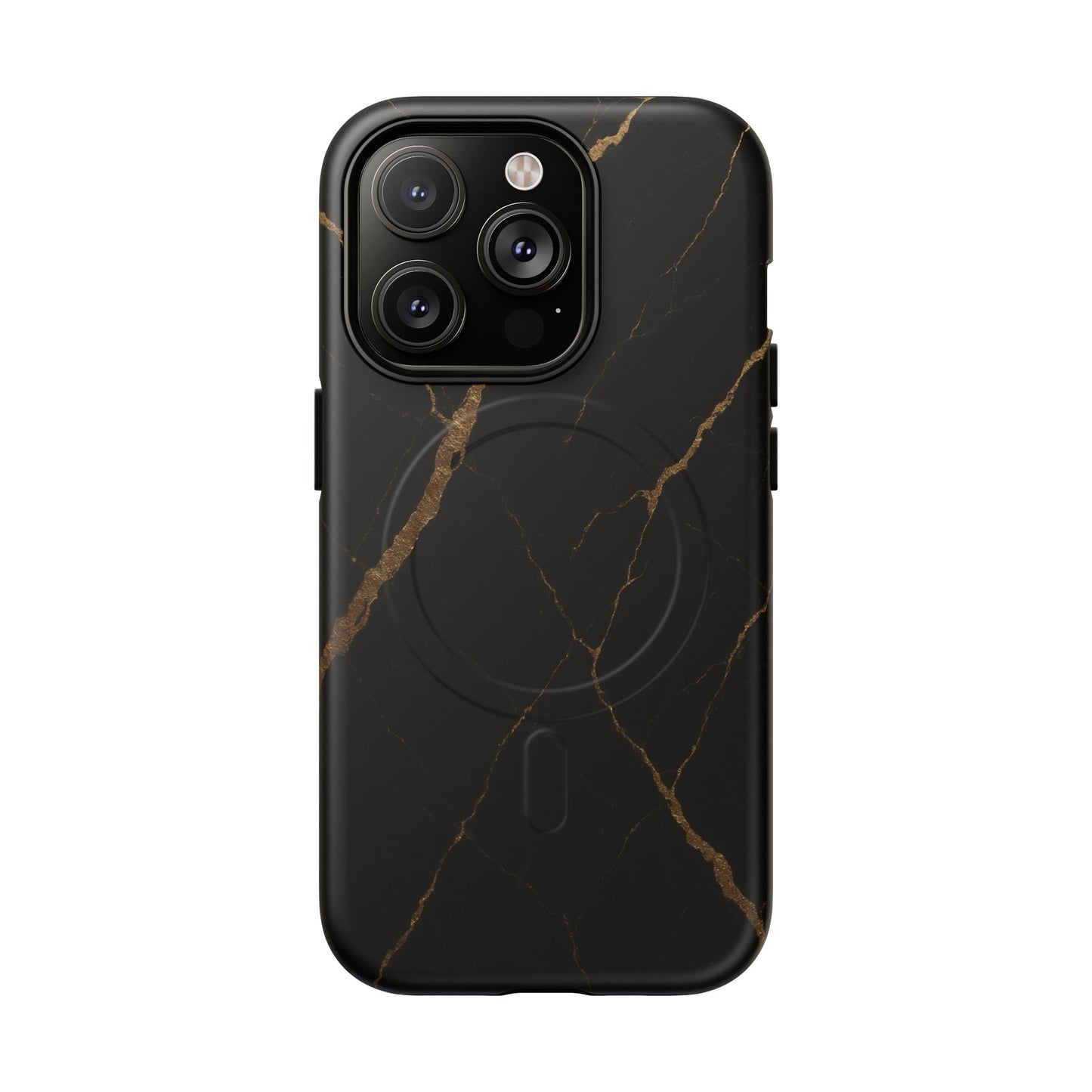 Black & Gold Marble iPhone Case with MagSafe - Shamo's