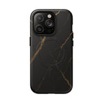 Black & Gold Marble iPhone Case with MagSafe - Shamo's