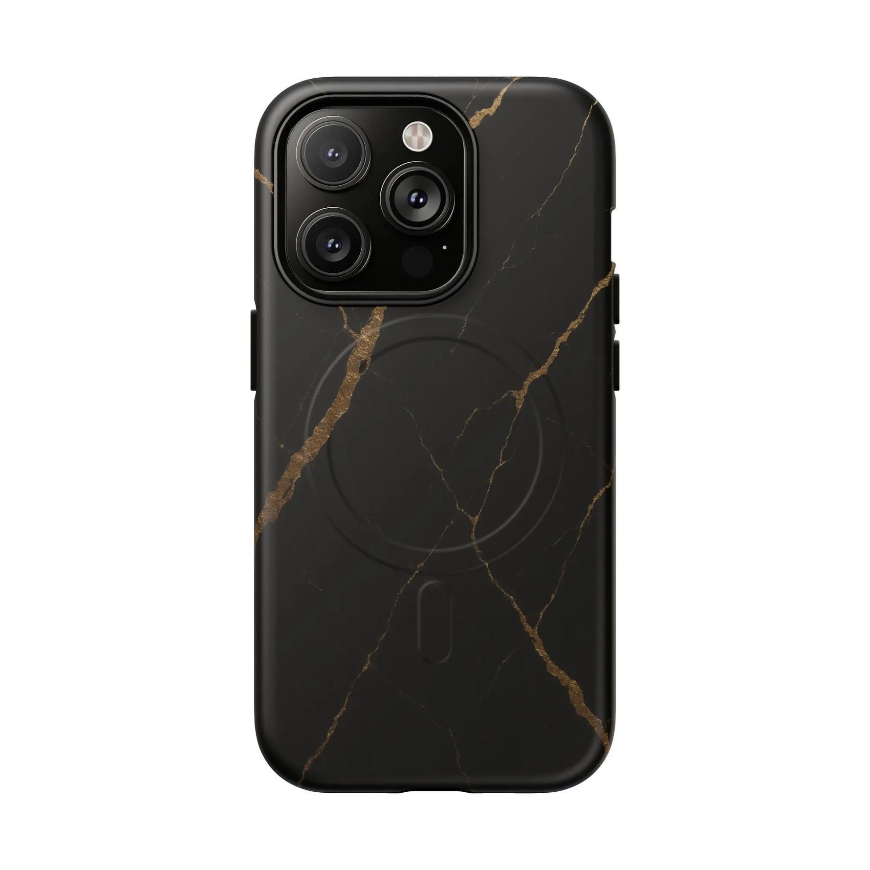 Black & Gold Marble iPhone Case with MagSafe - Shamo's