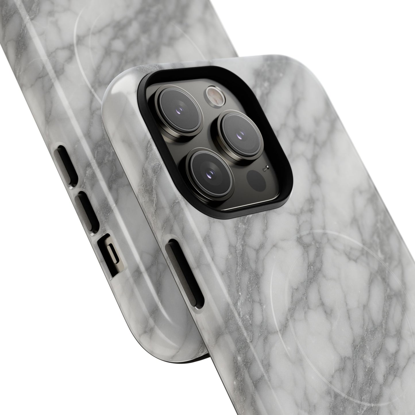 Silver Mist Marble iPhone Case with MagSafe