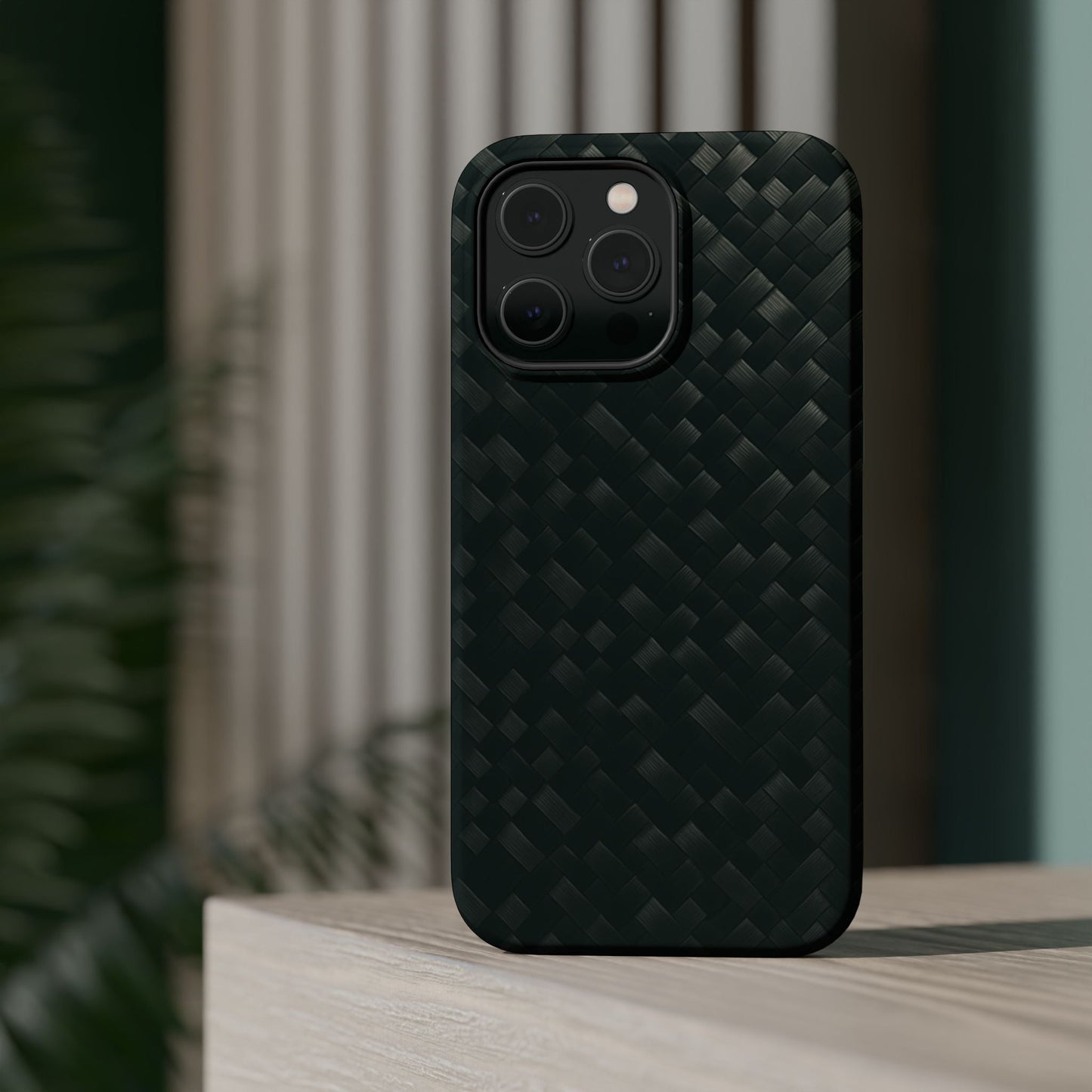 Dark Carbon Fiber Texture Magnetic Impact-Resistant iPhone Case | MagSafe compatible  Shamo's