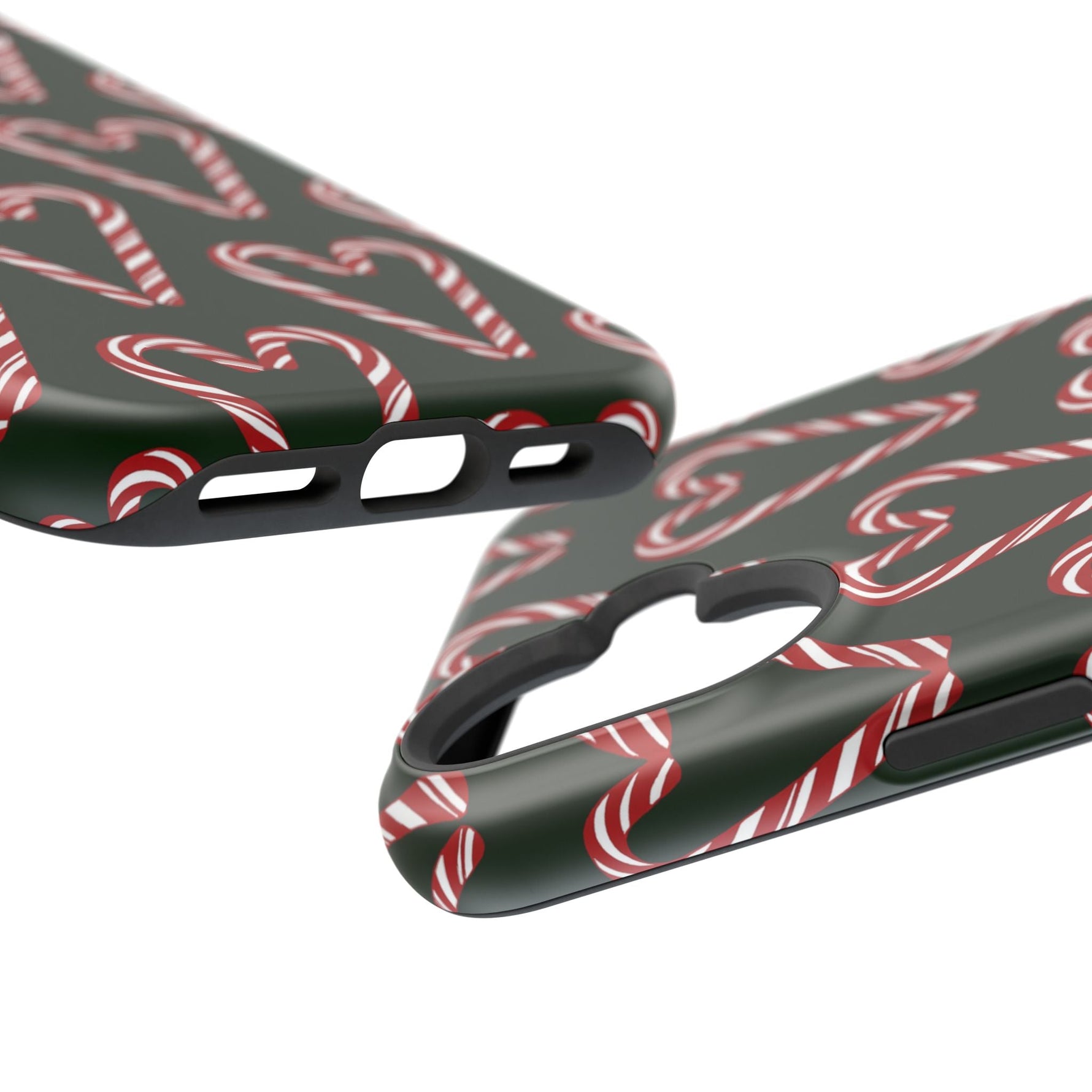 Candy Cane Heart MagSafe Impact-Resistant iPhone Case  Shamo's