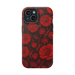 Melted Lava Dark Red Floral iPhone Case — MagSafe Compatible  Shamo's iPhone 15 / Matte
