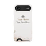 Funda para teléfono personalizable con tarjetero | Añade tu propia foto y texto