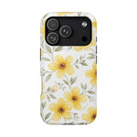 Yellow Flowers Summer Floral Magnetic Impact-Resistant iPhone Case with MagSafe Compatibility - iPhone 17 Pro / Glossy - Shamo's