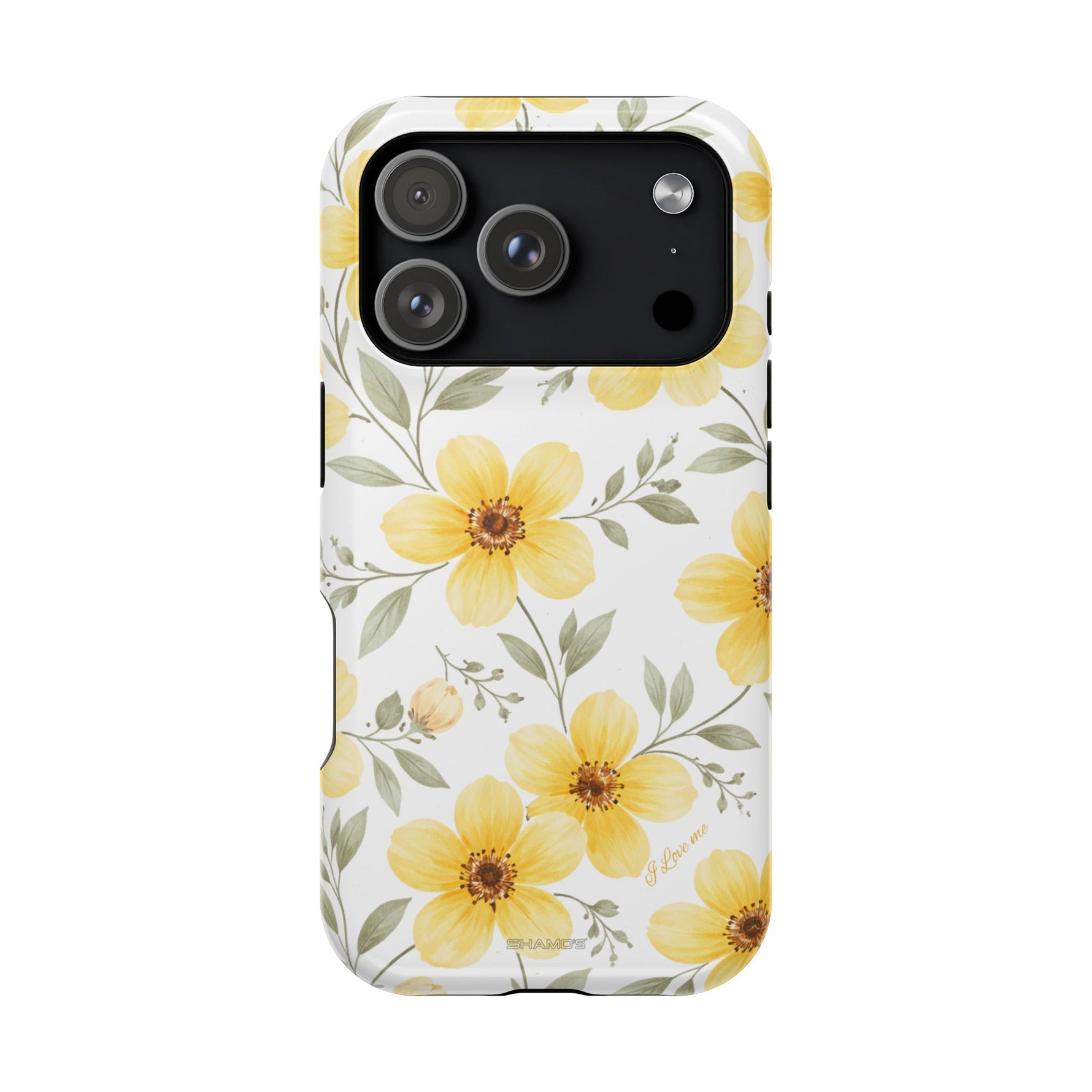 Yellow Flowers Summer Floral Magnetic Impact-Resistant iPhone Case with MagSafe Compatibility - iPhone 17 Pro / Glossy - Shamo's