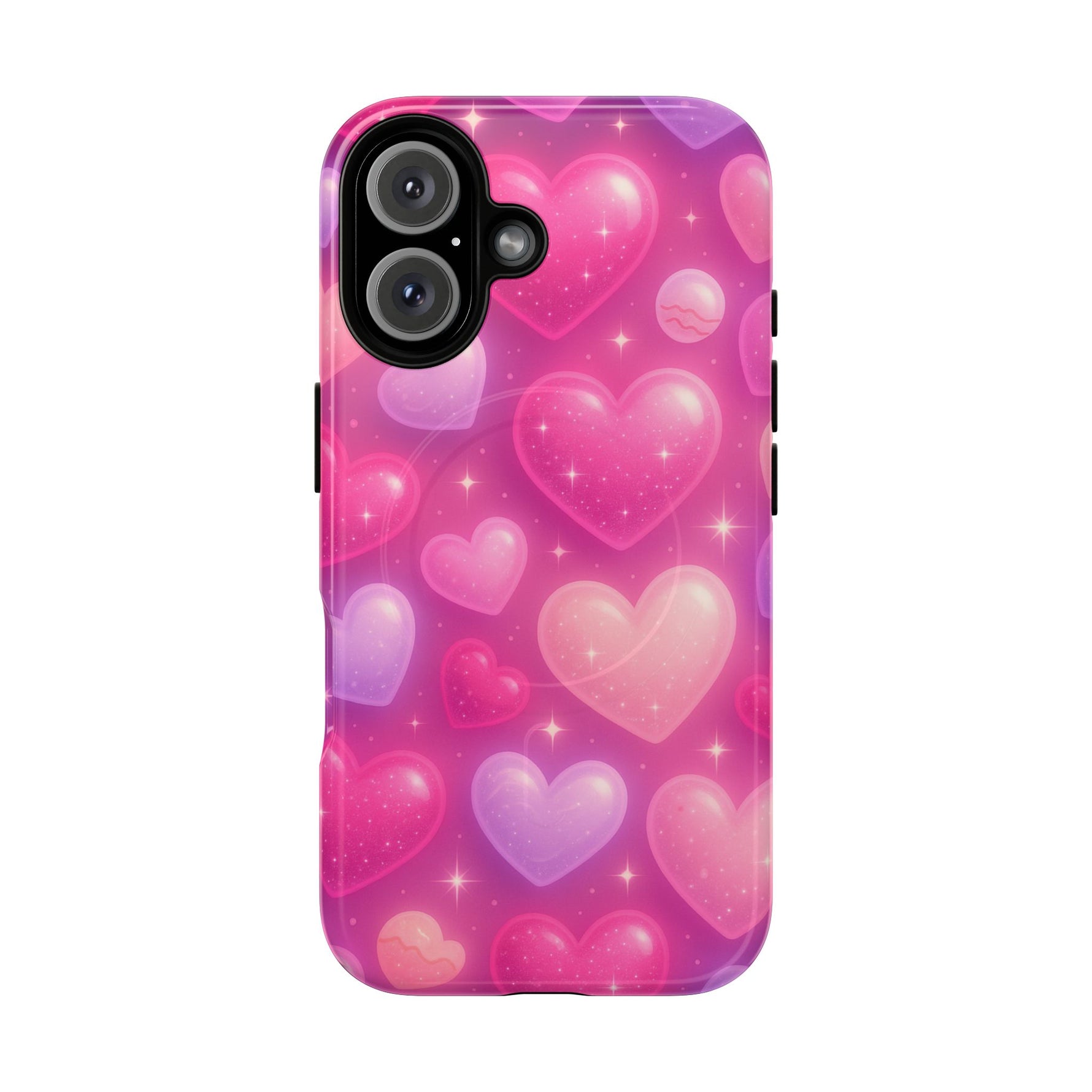 Glitter Hearts Cases for iPhones with MagSafe - Shamo's