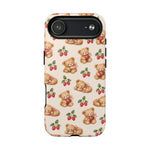 Teddy Berry Cozy Strawberry Pattern iPhone Case with MagSafe