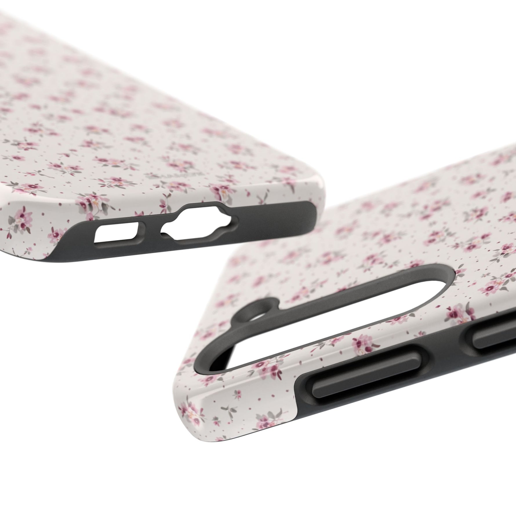 Rosebud Floral Tough iPhone Case — Pink Vintage Flower Protective Cover - iPhone 17 - Shamo's
