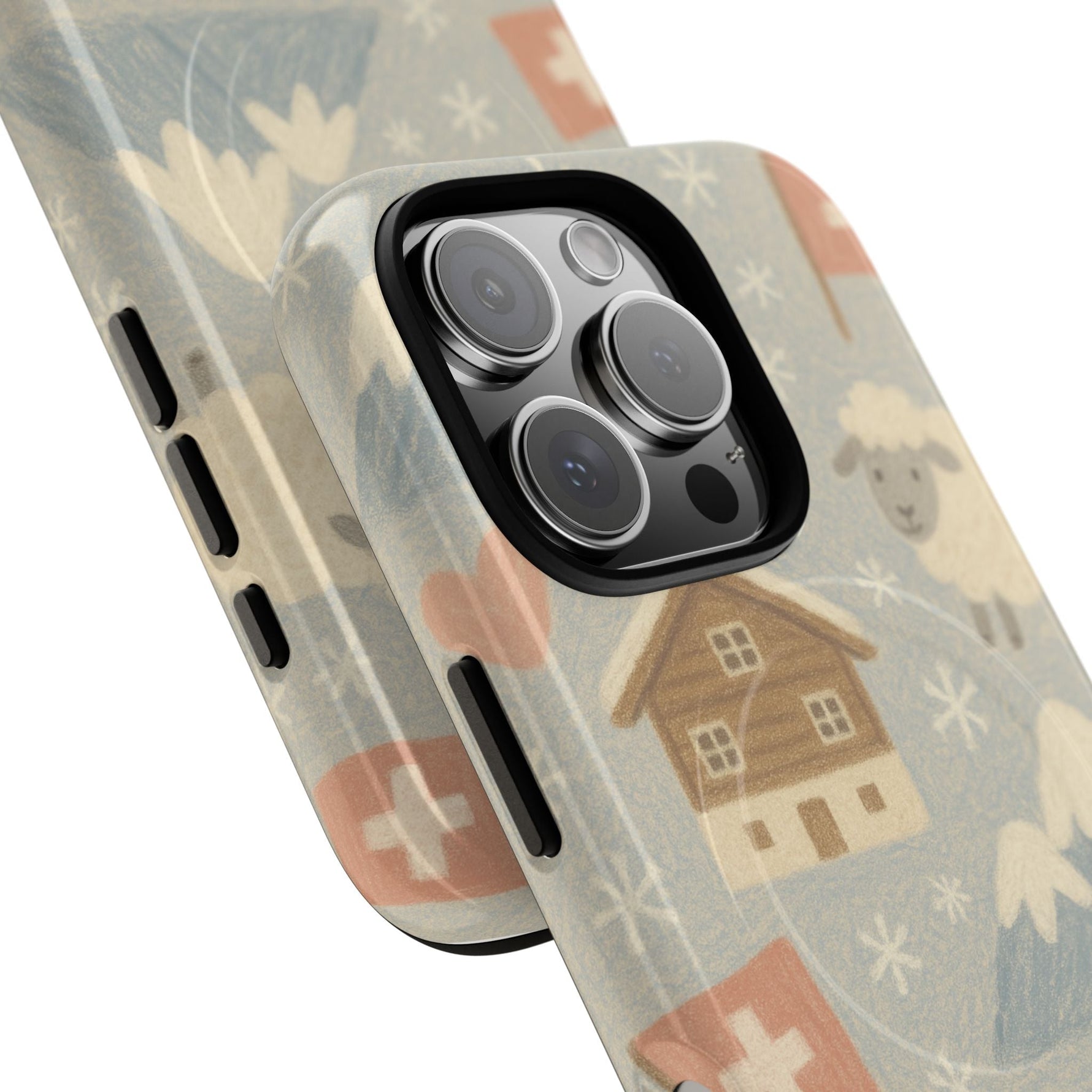 Swiss Chalet Sheep Pattern Tough MagSafe iPhone Case  Shamo's