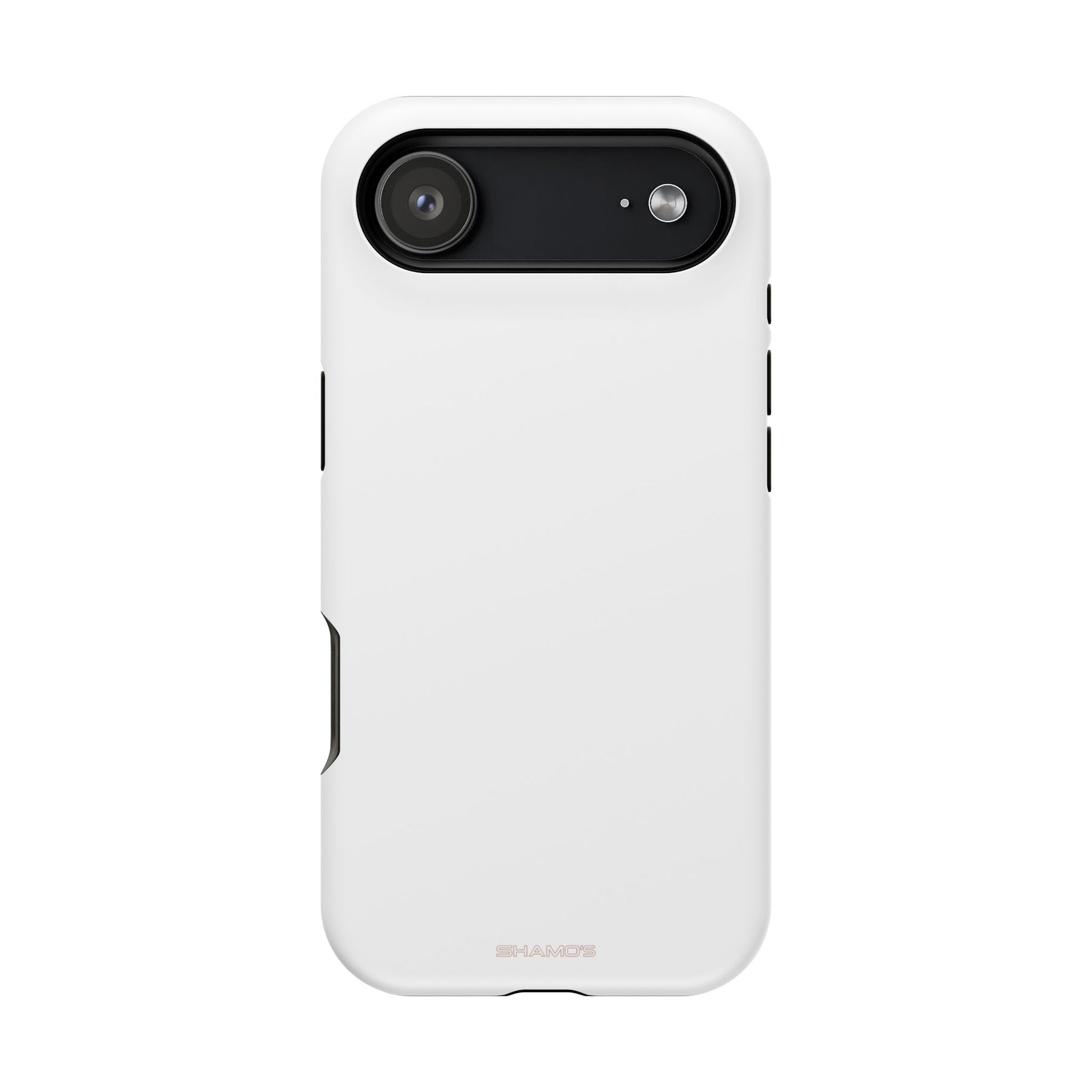 White Solid Color MagSafe Compatible Impact-Resistant Phone Case