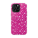 Broken Heart Hot Pink Impact-Resistant iPhone Case | MagSafe - iPhone 15 Pro Max / Glossy - Shamo's