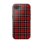 Funda para iPhone resistente a impactos con cuadros escoceses rojos | Compatibilidad con MagSafe