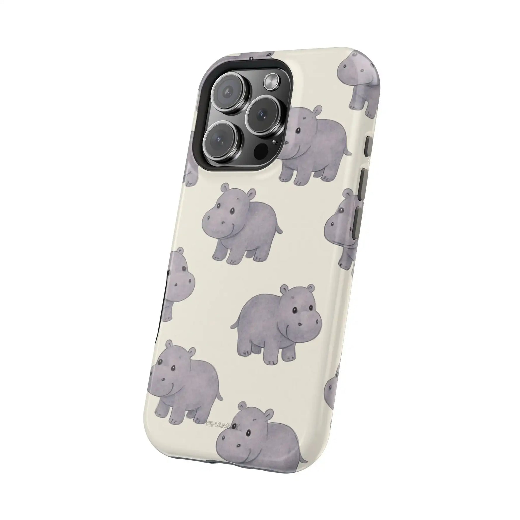 Cute Tiny Hippo Magnetic Impact-Resistant Phone Case