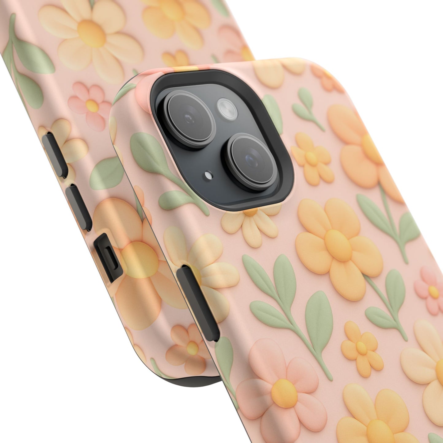 Vintage Floral 3D iPhone Case | MagSafe Compatible