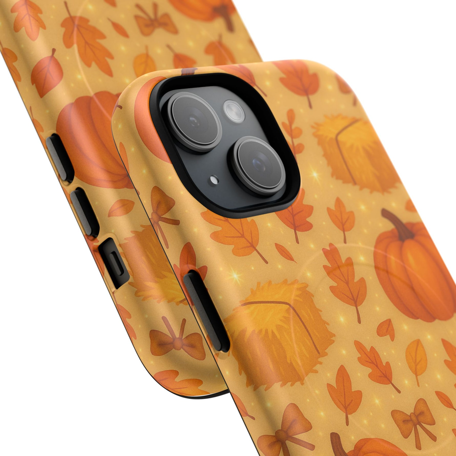 Autumn Harvest iPhone Case — Pumpkin & Haystack Fall with MagSafe - Shamo's