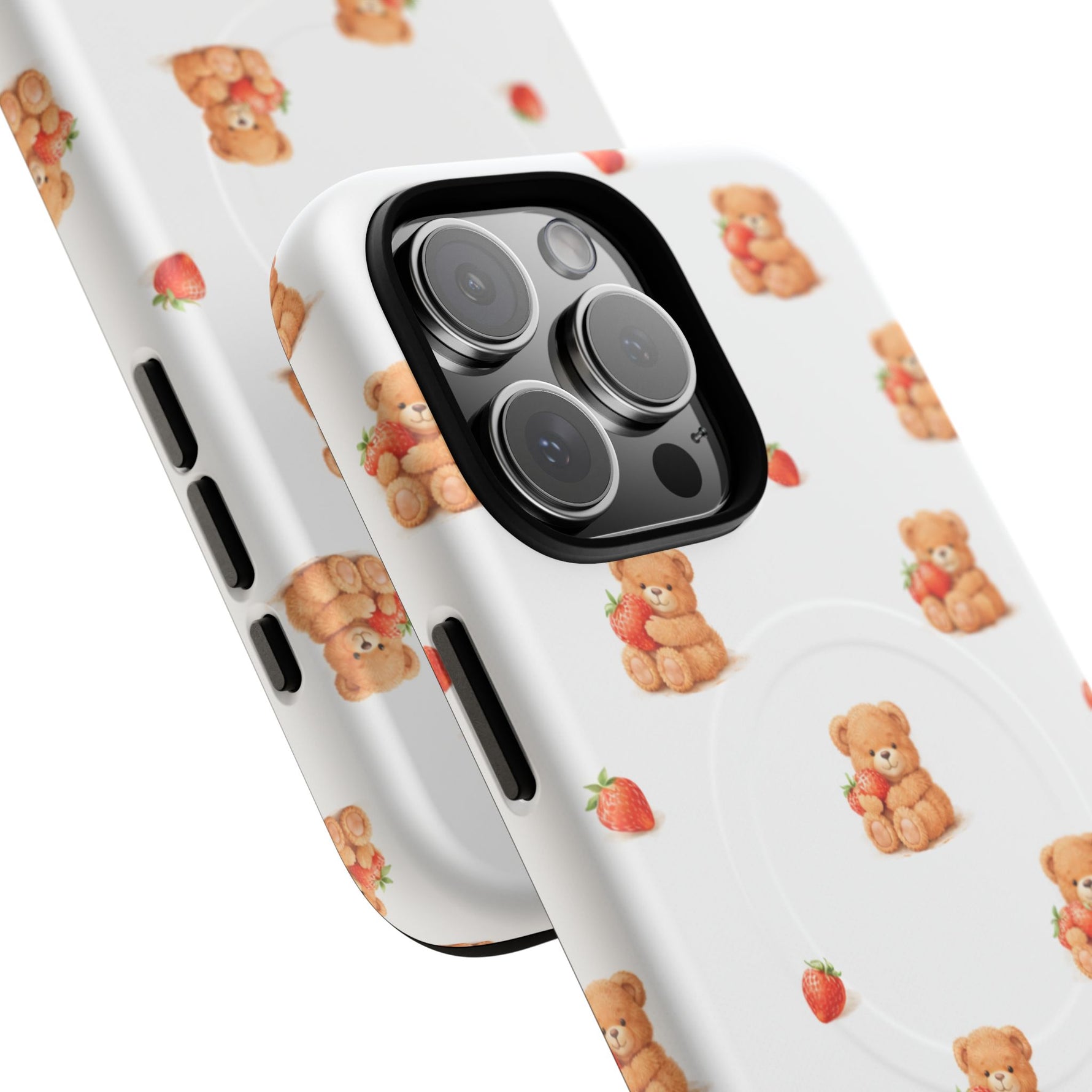 Strawberry Teddy iPhone Case with MagSafe