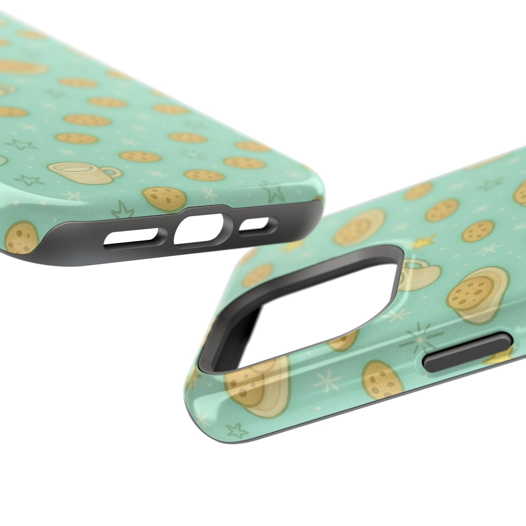 Cookie & Coffee Pattern Tough iPhone Case — Impact-Resistant  Shamo's