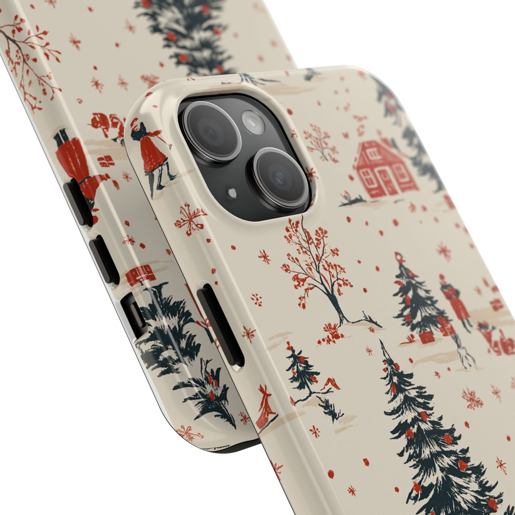 Winter Village Holiday Tough iPhone Case — Vintage Holidays & Snow Scene  Shamo's