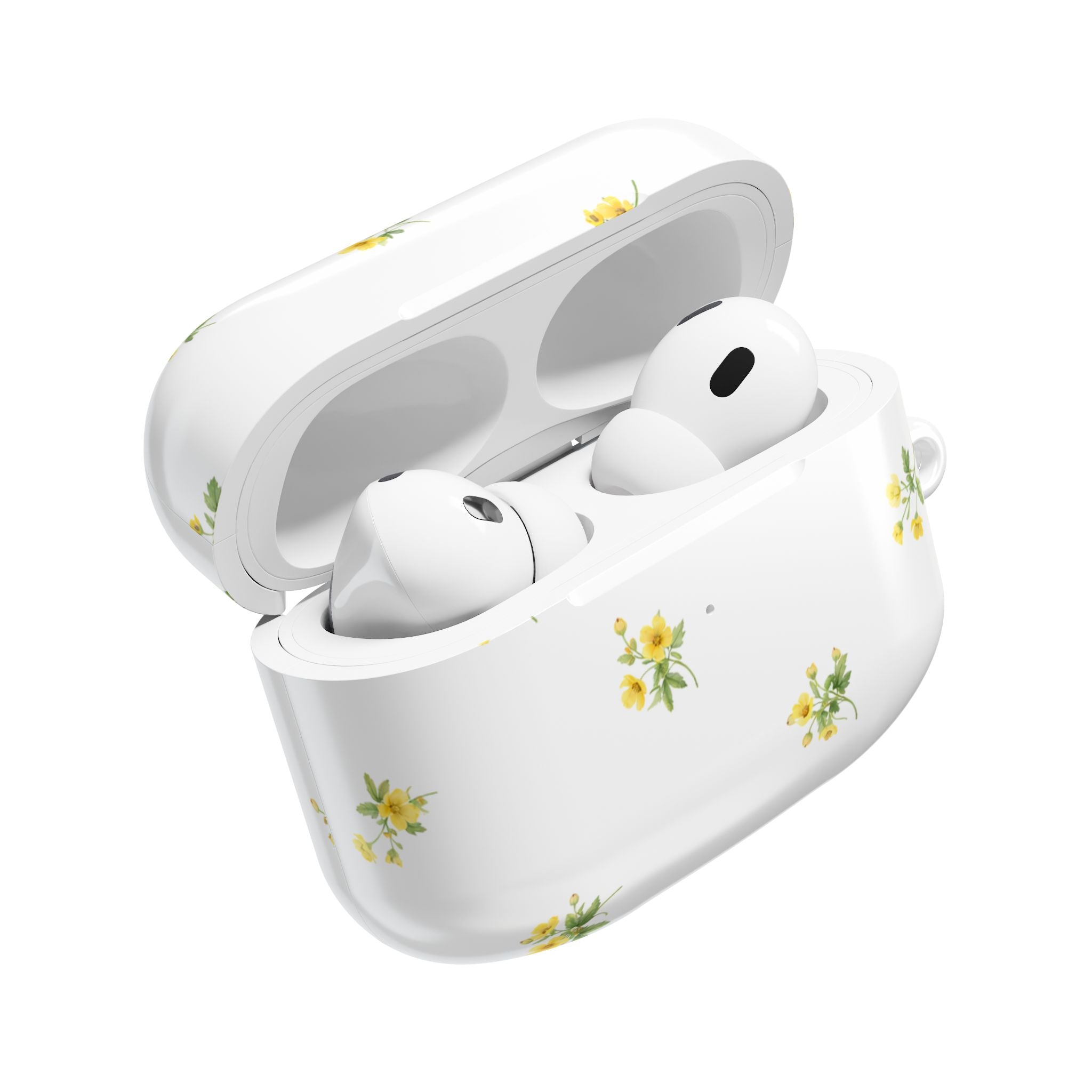 AirPods Case, French Petite Yellow Floral Protective Cover