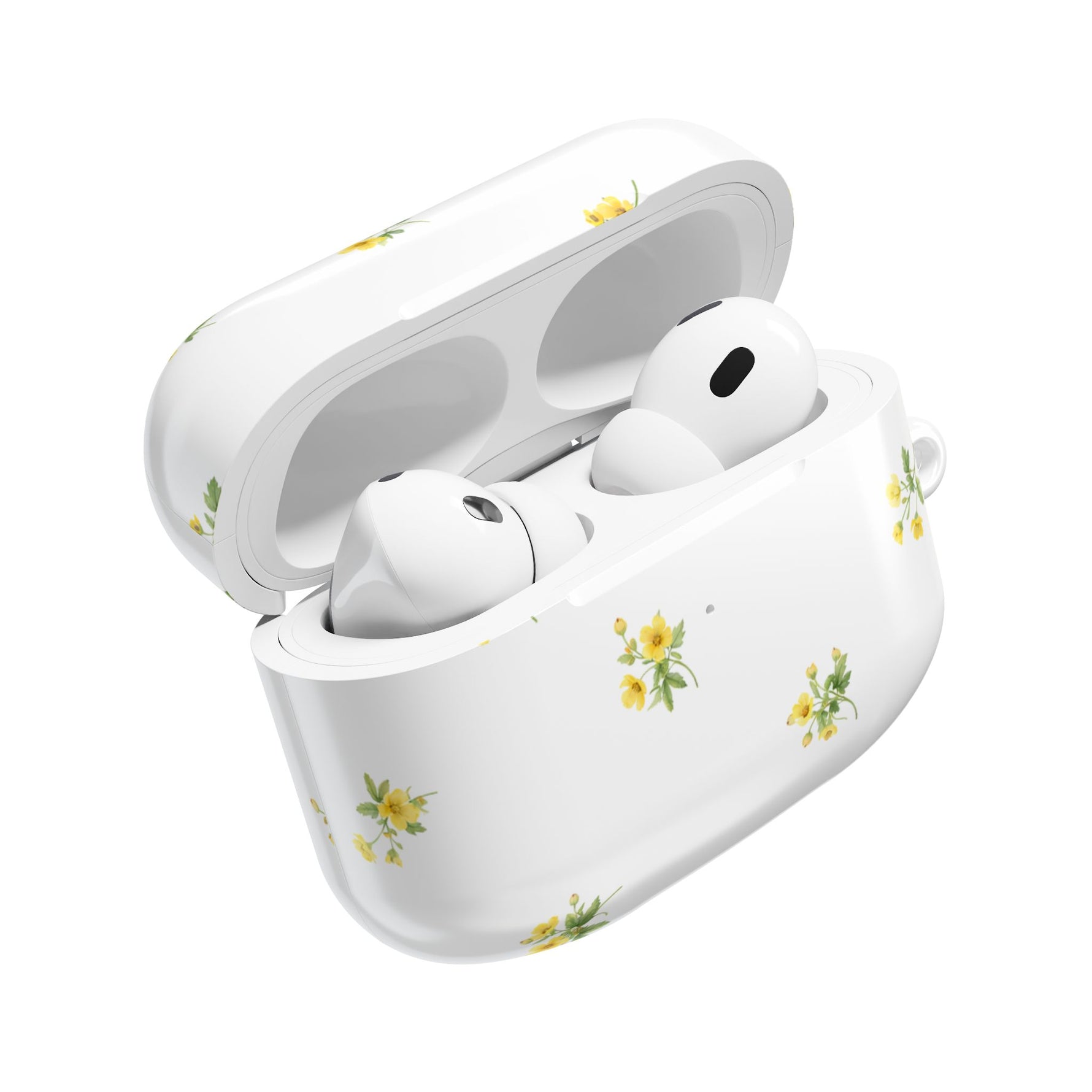 AirPods Case, French Petite Yellow Floral Protective Cover