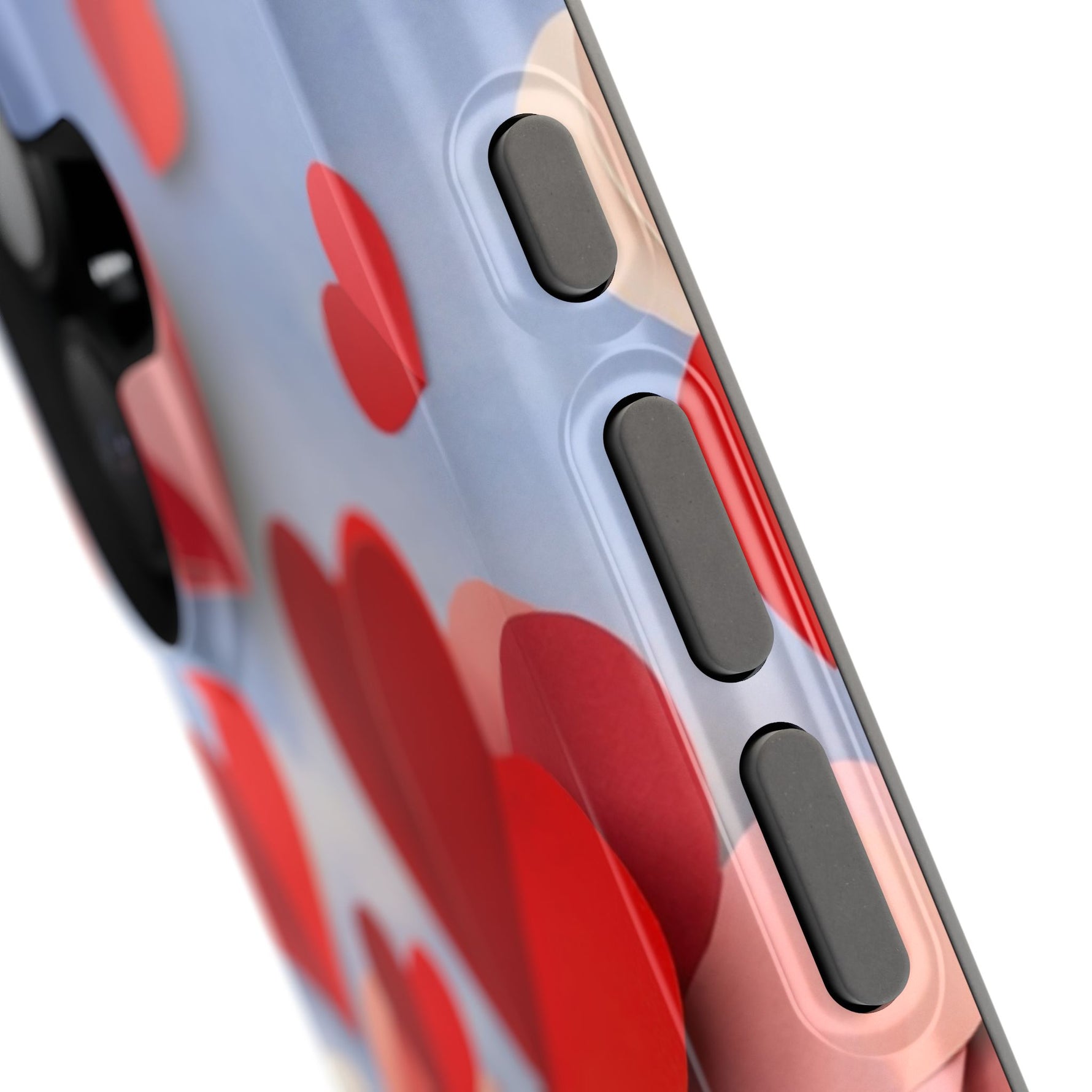 3D Paper Hearts Valentine Love iPhone Case with MagSafe Compatibility, Personalizable - iPhone 17 Pro Max / Glossy - Shamo's