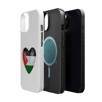MagSafe Tough Cases with Palestinian flag in heart shape
