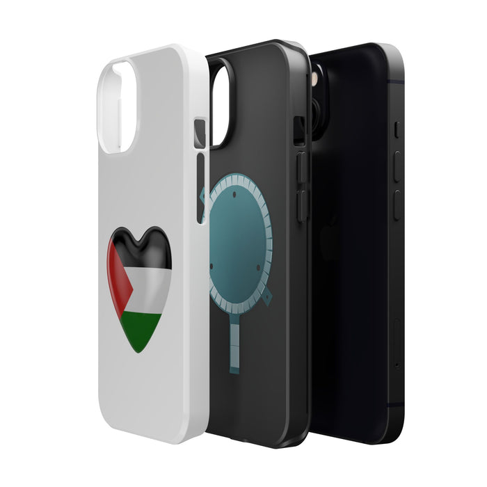 MagSafe Tough Cases with Palestinian flag in heart shape