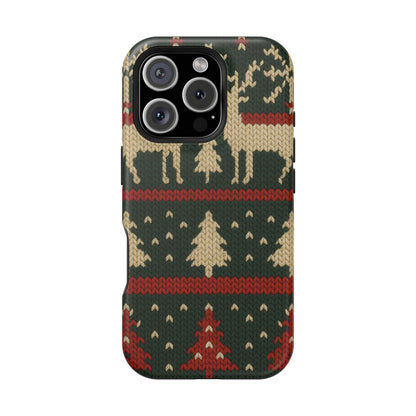 Holiday Reindeer Knit iPhone Case | compatible with MagSafe