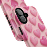 Barbiecore Glitter Hearts iPhone Case | MagSafe - Shamo's